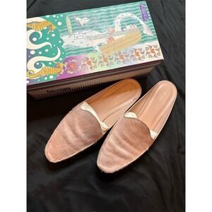Arteffects Loafer Mule Womens Blush Pink Pointed Toe Backless Slip On Flats